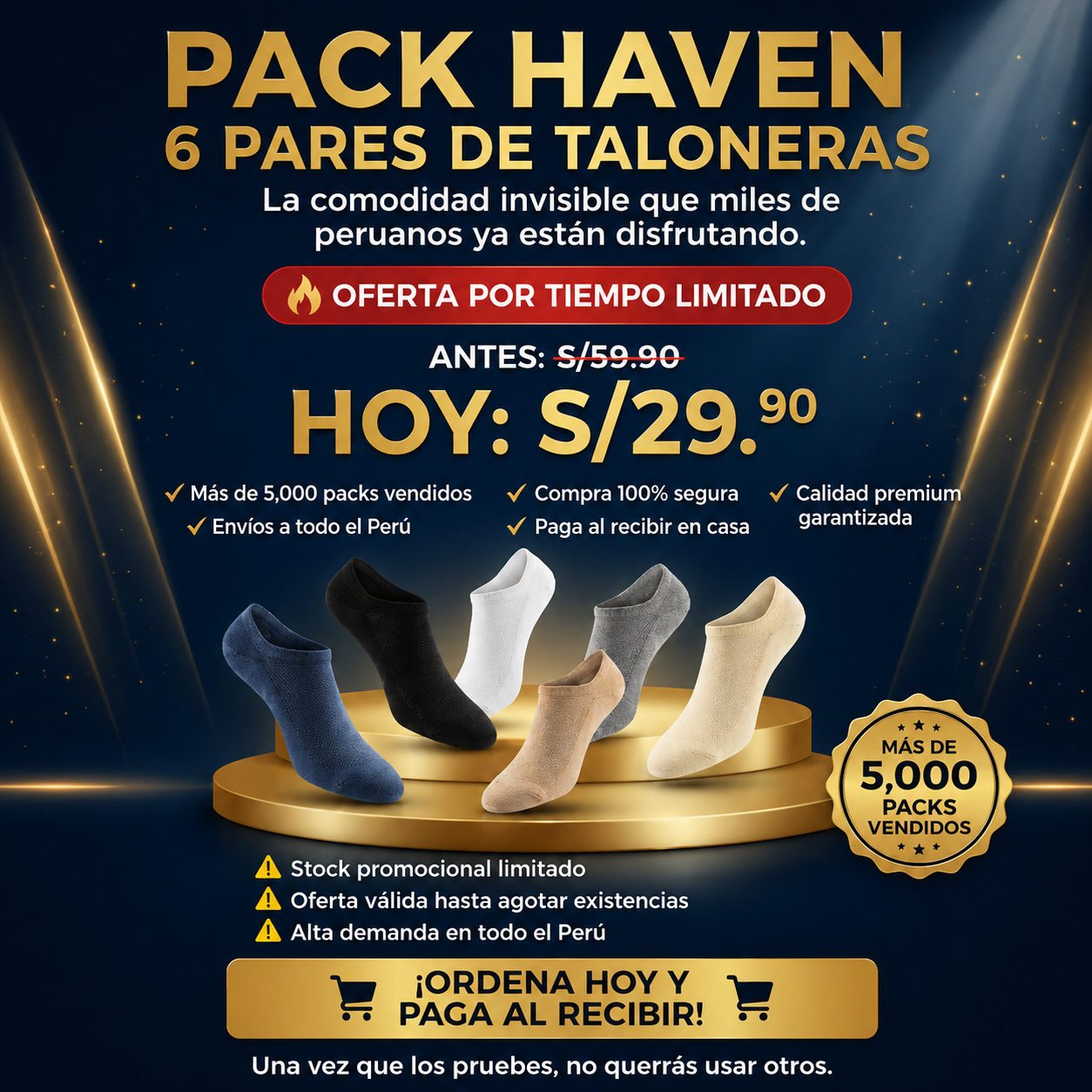 PACK TALONERAS 6 PARES